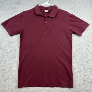 Father & Sons Polo Shirt Youth Boys Medium Red Knit Casual Preppy School Classic